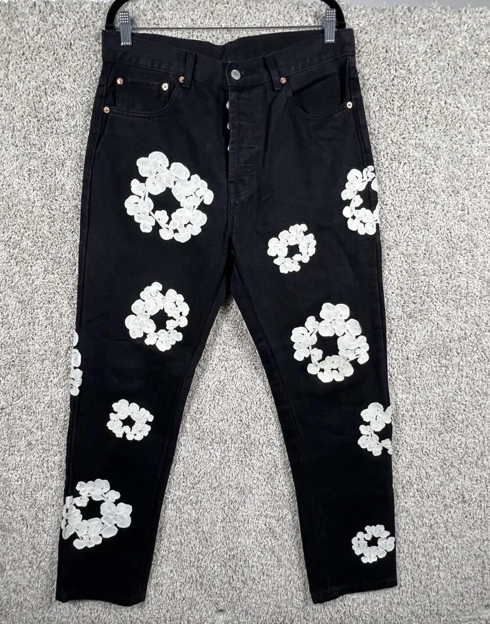 Black Denim Tears 32X32 Levi’s Cotton Wreath Jean